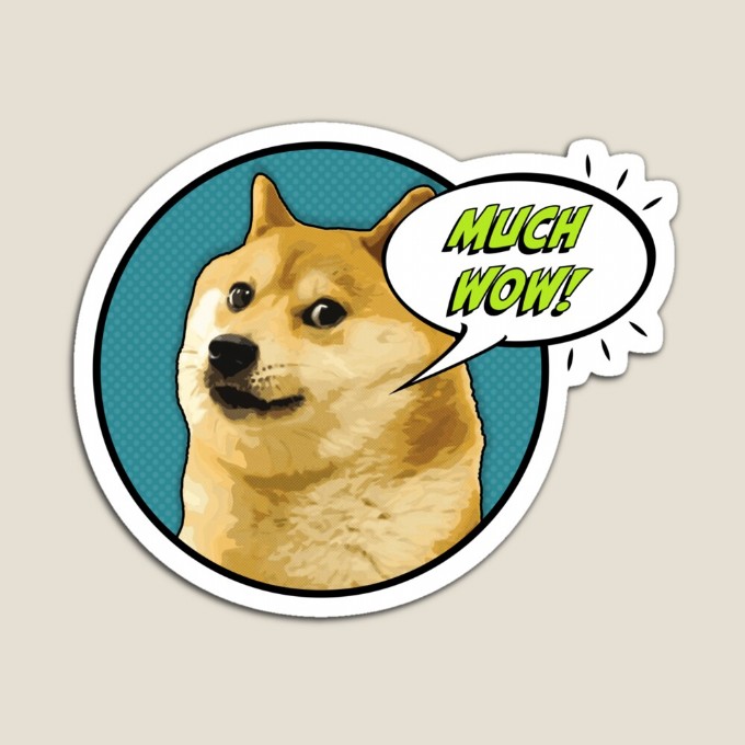 Dogecoin - Much Wow!! Magnet by NTK Apparel
