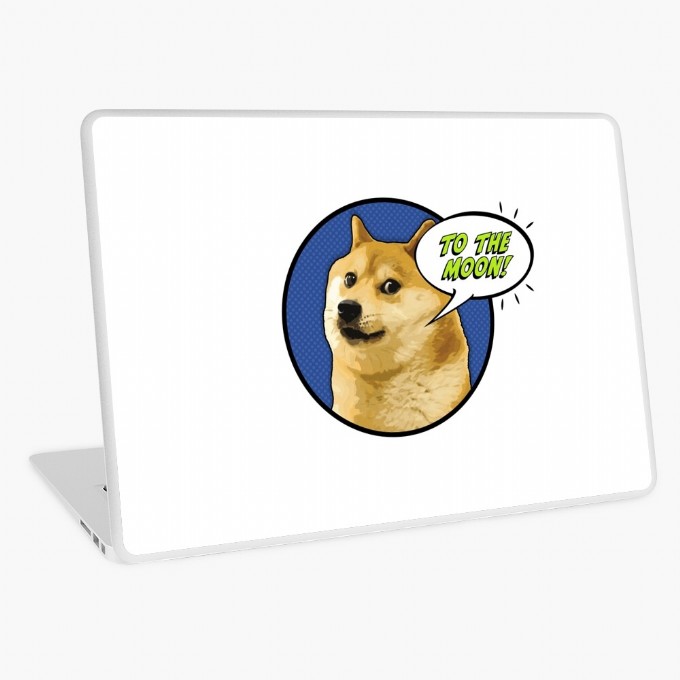 Doge To The Moon!! - Laptop Skin by NTK Apparel