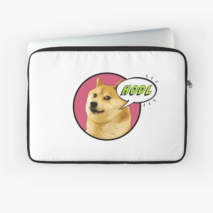Doge says HODL! Laptop Sleeve by NTK Apparel