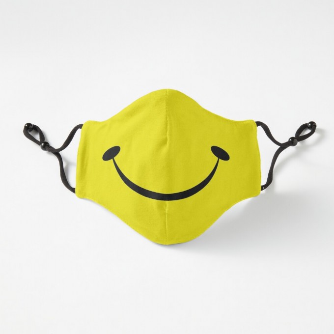 Classic 80's Acid House Smiley face fitted mask by NTK Apparel