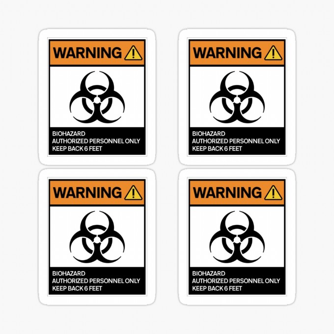 Warning - Biohazard Sticker pack by NTK Apparel