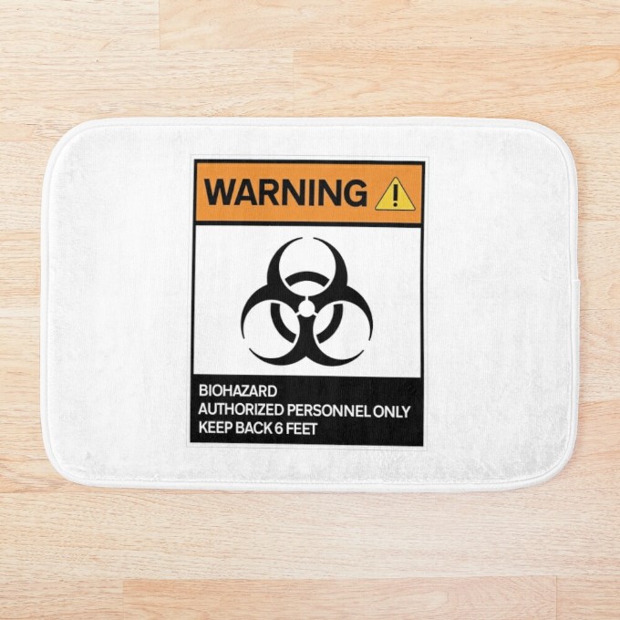 Warning - Biohazard Bathmat by NTK Apparel
