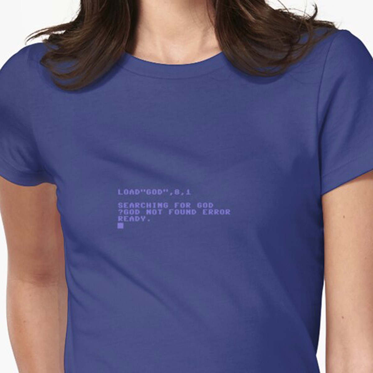 Commodore C64 Load Error - God Not Found Fitted Tee - 