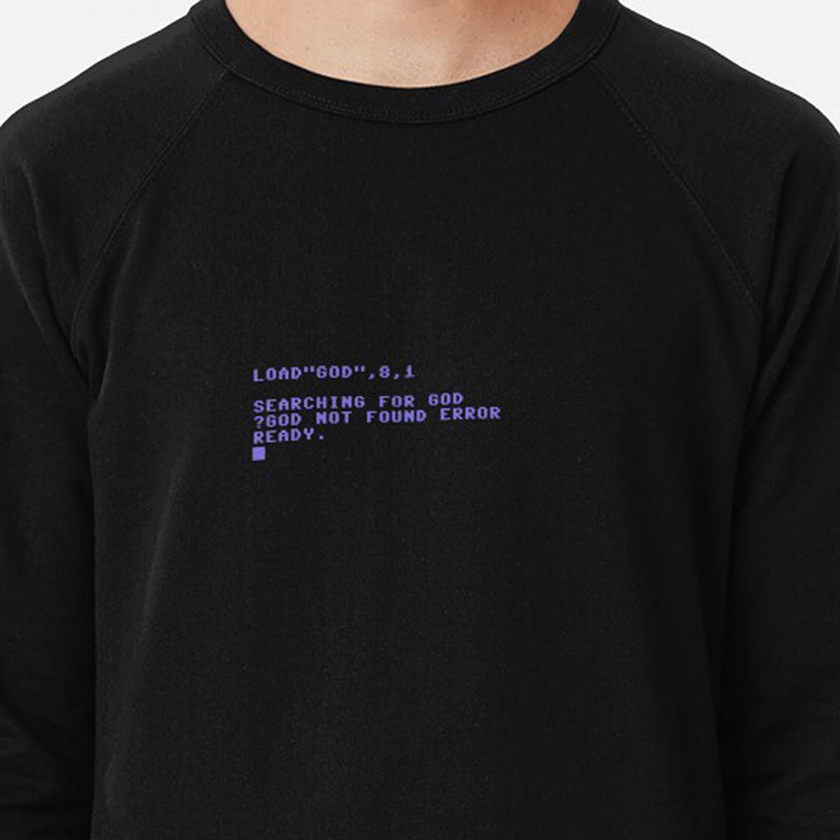 Commodore C64 Load Error - God Not Found Lightweight Sweatshirt  - 