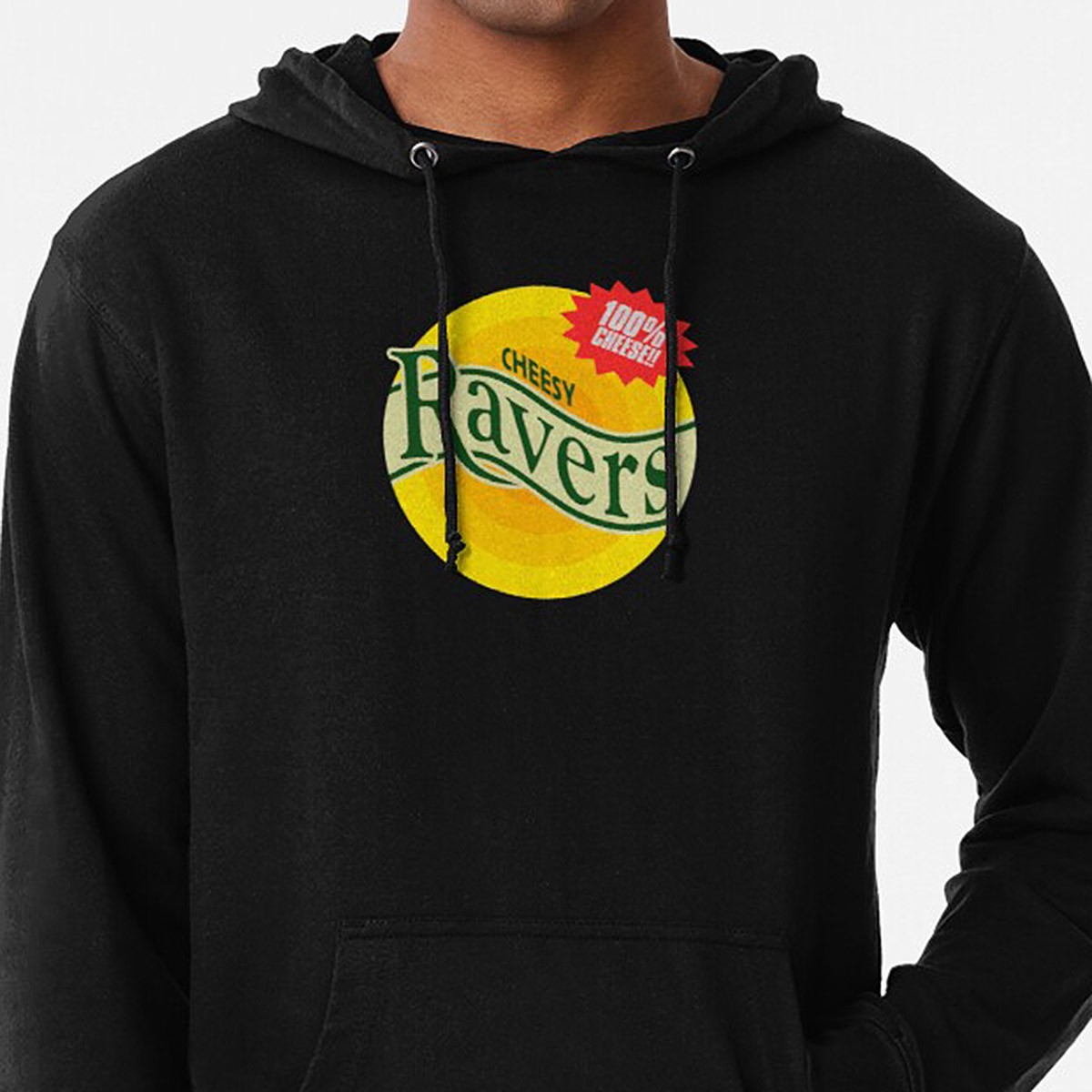 100% Cheesy Ravers!  Lightweight hoodie - 