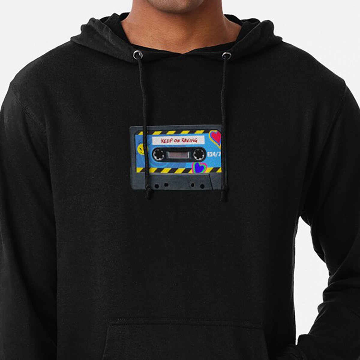 Keep On Raving - Rave Mix Tape Lightweight Hoodie by NTK Apparel