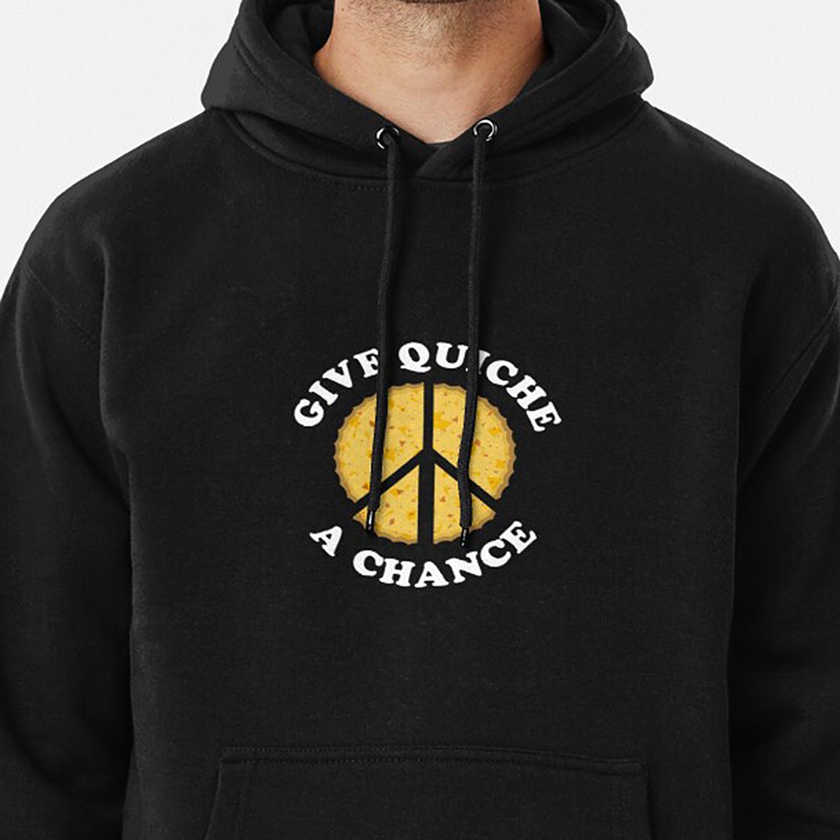 Give Quiche a Chance! Pullover Hoodie by NTK Apparel