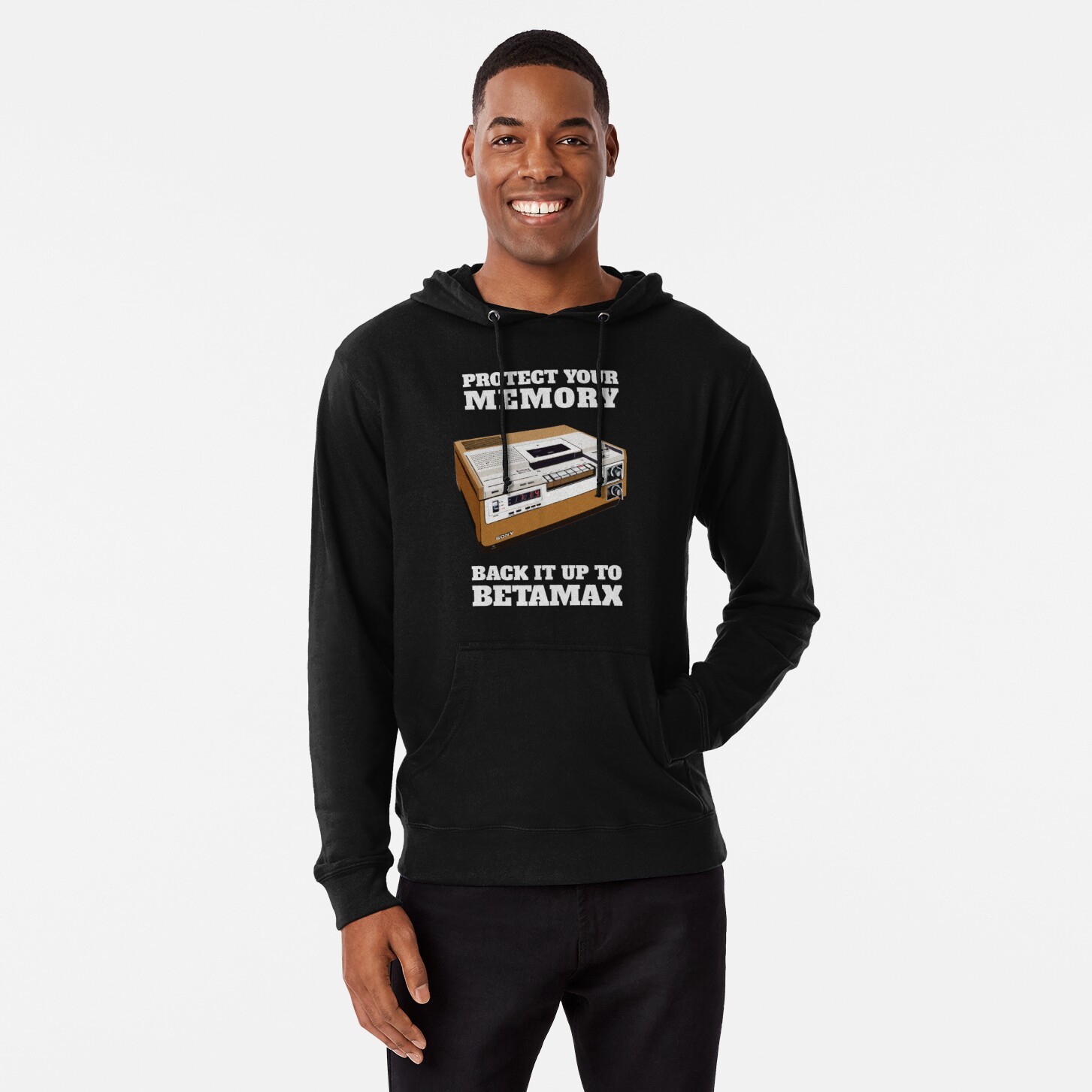 Protect Your Memory - Back it up to Betamax! Lightweight Hoodie by NTK Apparel
