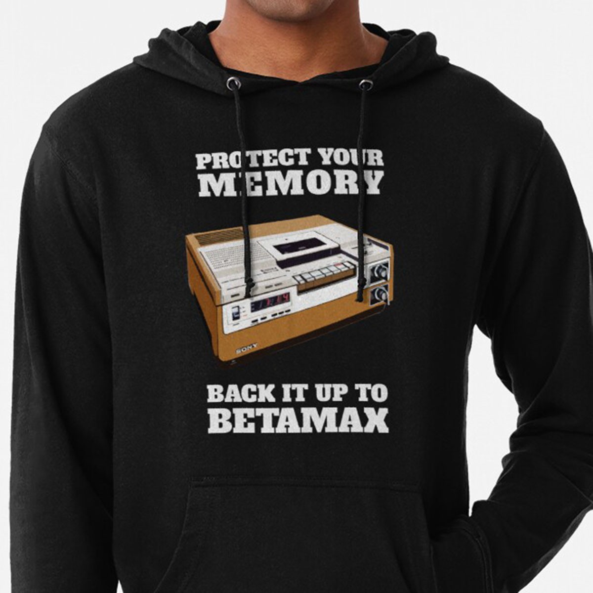Protect Your Memory - Back it up to Betamax! Lightweight Hoodie - 