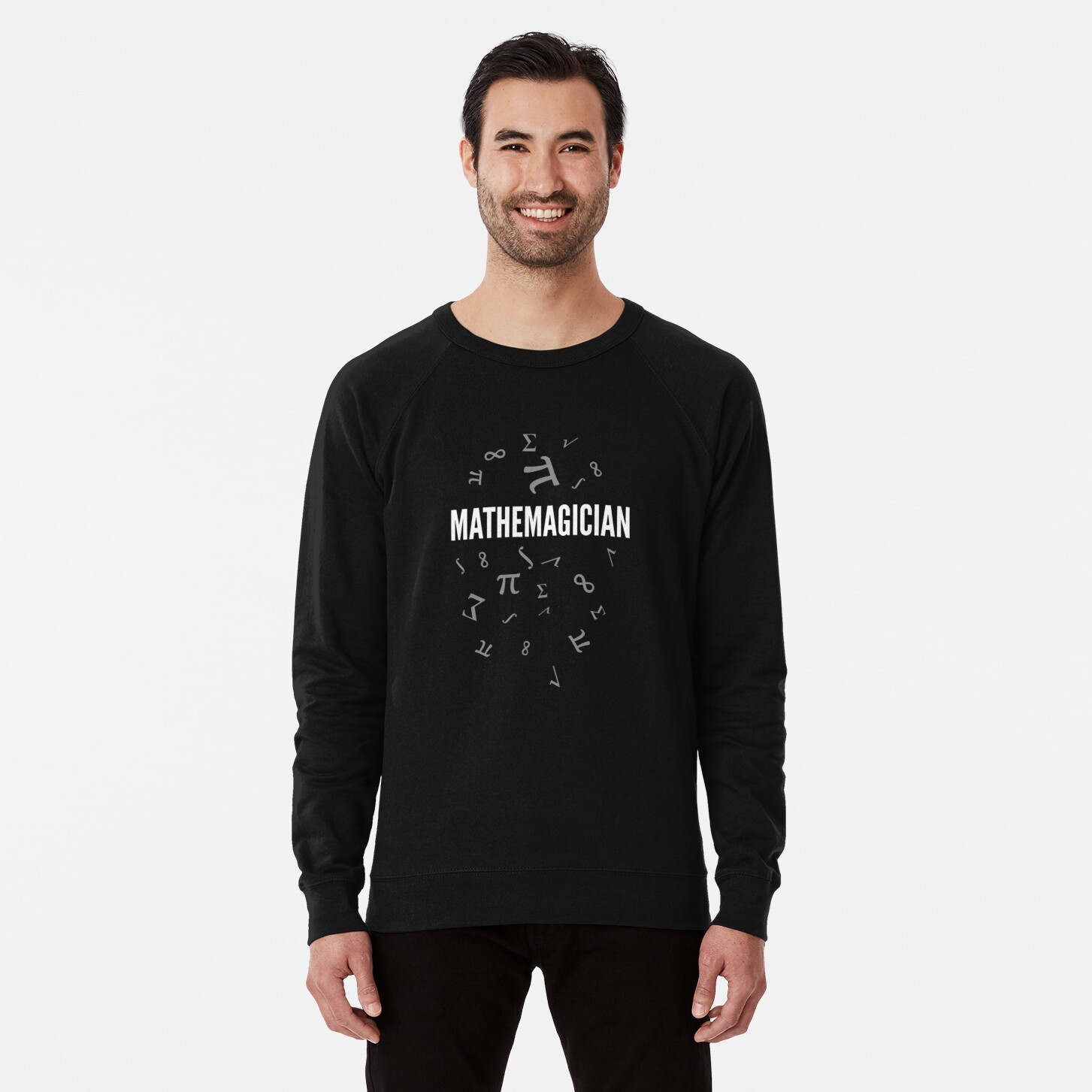 Mathemagician!  Crunching Numbers Like a Superhero! Lightweight Sweatshirt - 