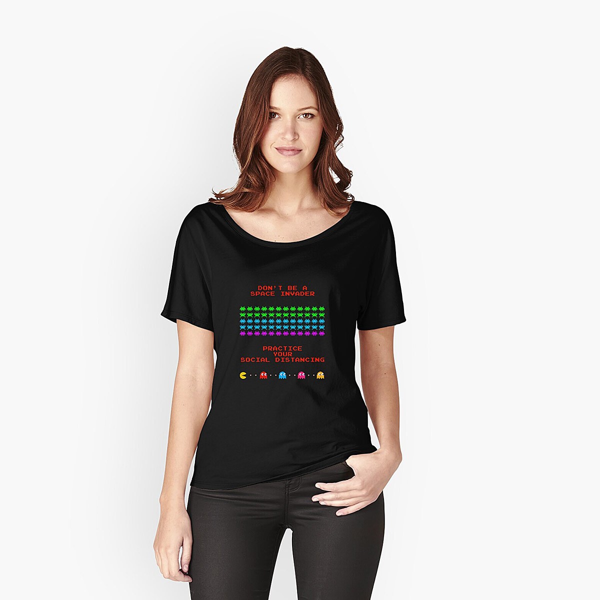 Don't be a Space Invader - Practice Social Distancing Relaxed Fit T-Shirt - 