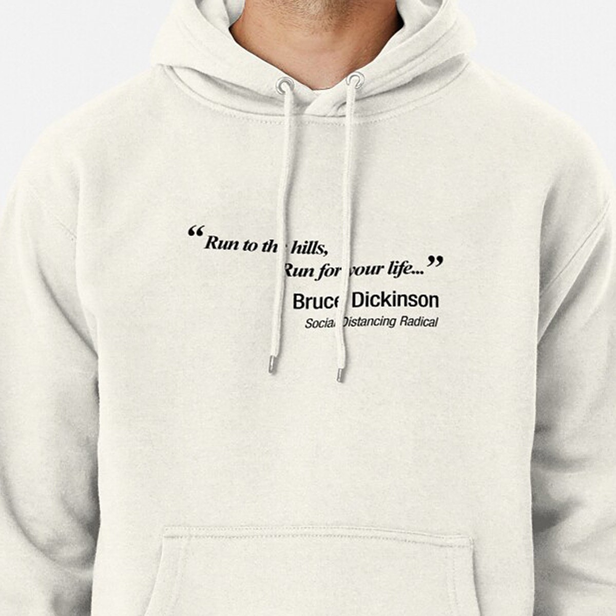 Run to the hills! - Bruce Dickinson & Iron Maiden Parody Hoodie by NTK Apparel