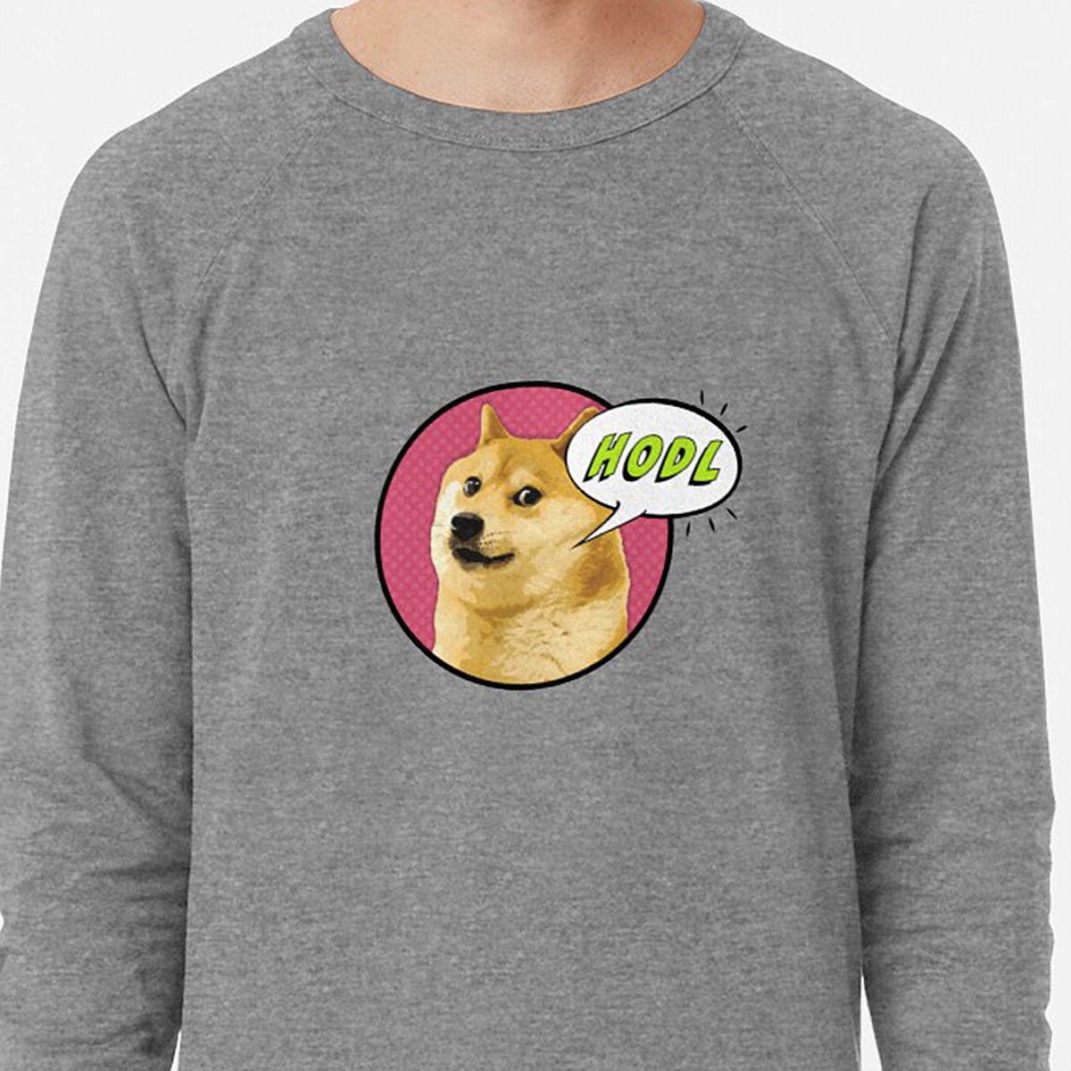 Doge says HODL! Lightweight Sweatshirt by NTK Apparel