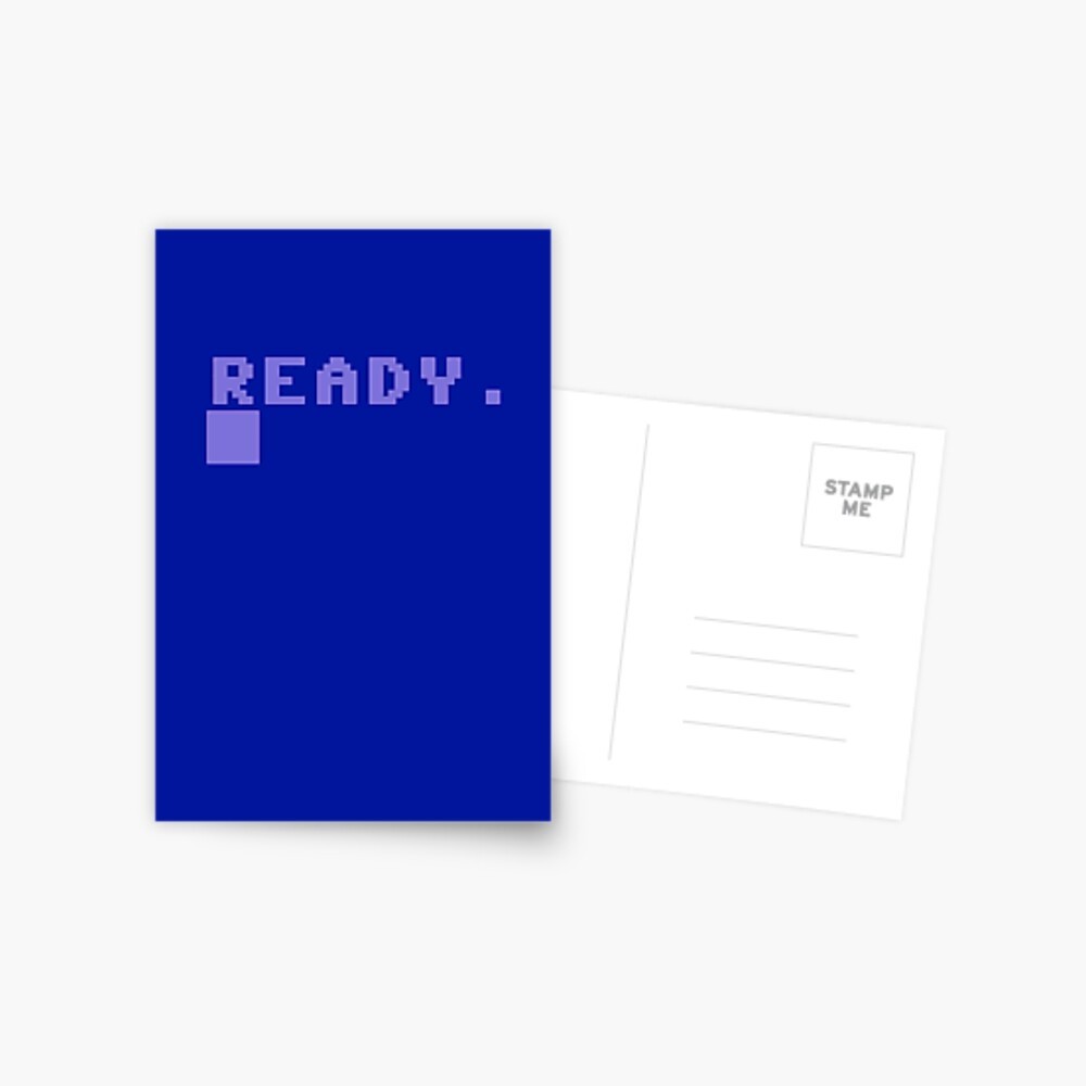 Commodore C64 Ready Prompt Postcard by NTK Apparel