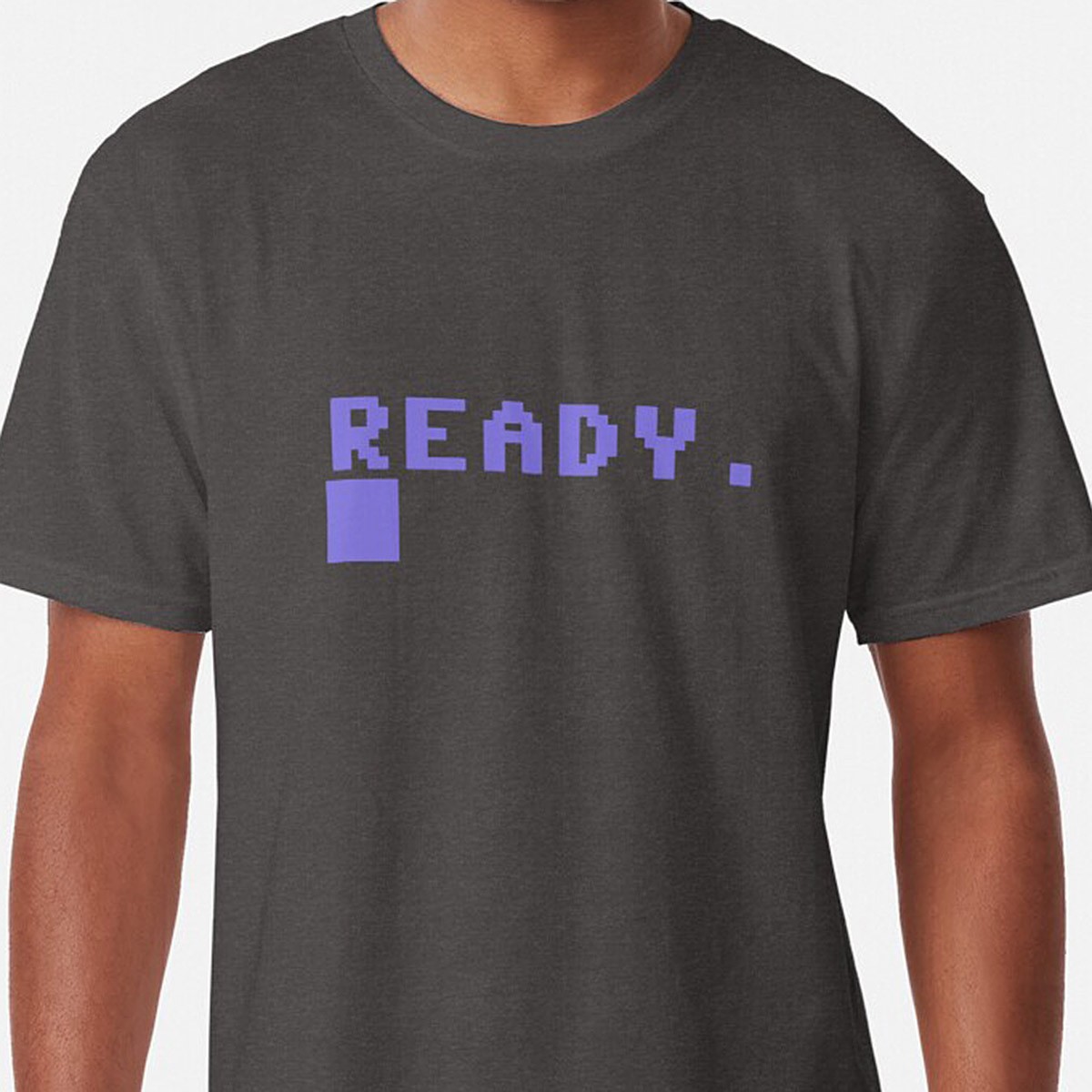 Commodore C64 Ready Prompt Long T-Shirt by NTK Apparel