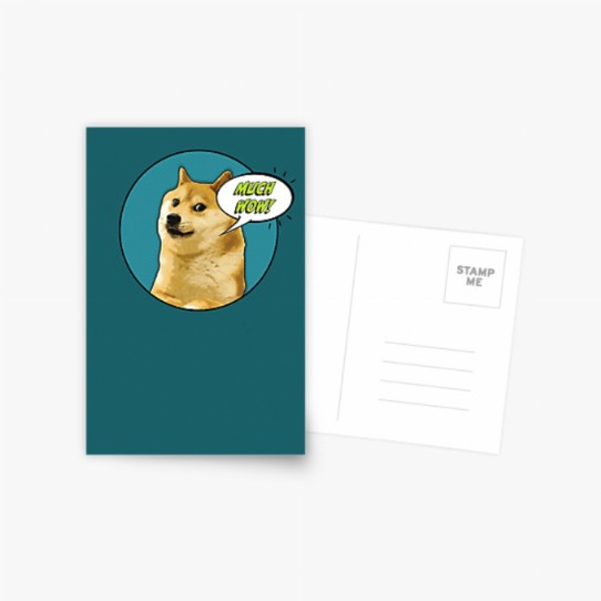 Dogecoin - Much Wow!! Postcard
