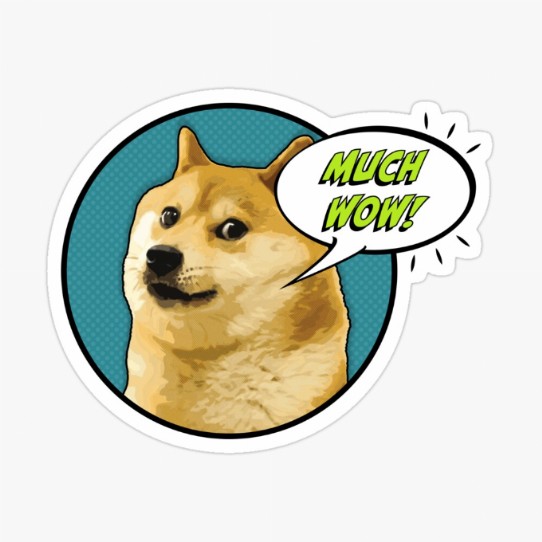 Dogecoin - Much Wow!! Sticker