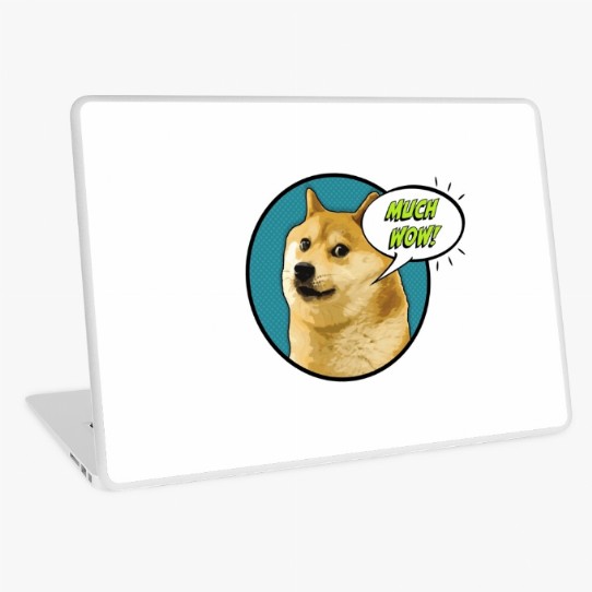 Dogecoin - Much Wow!! Laptop Skin