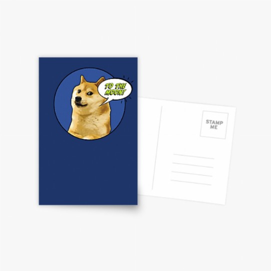 Doge To The Moon!! Postcard