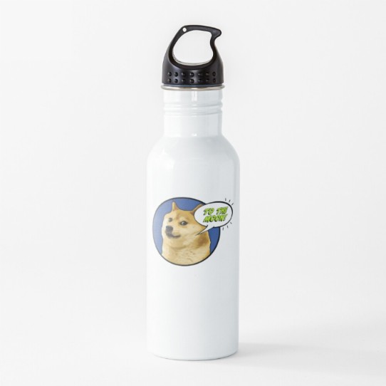 Doge To The Moon!! Water Bottle