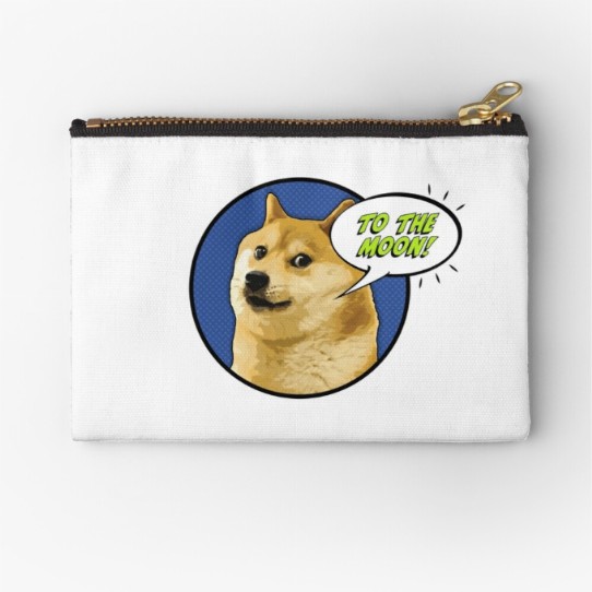 Doge To The Moon!! Zipper Pouch