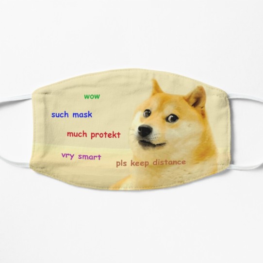Wow Such Mask Much Protekt - Doge/Dogecoin mask 