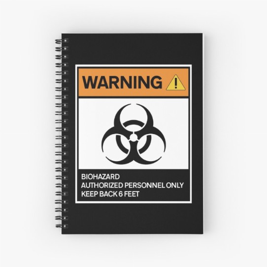 Warning - Biohazard Spiral Notepad