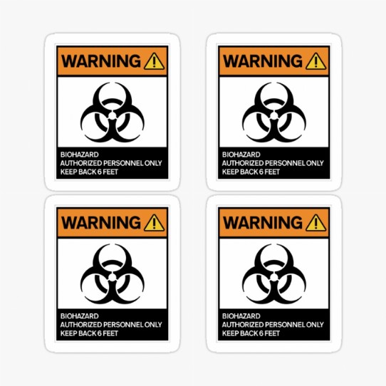 Warning - Biohazard Sticker pack