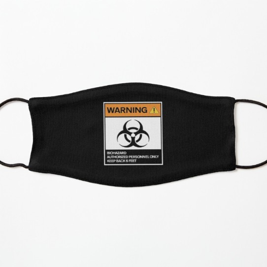 Warning - Biohazard Kids Facemask