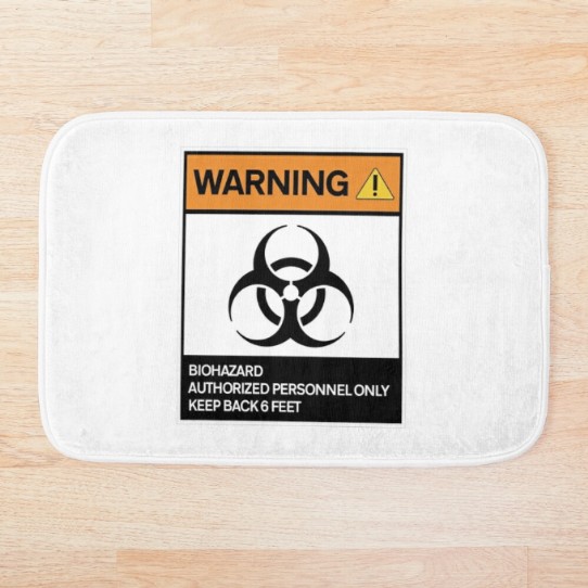 Warning - Biohazard Bathmat