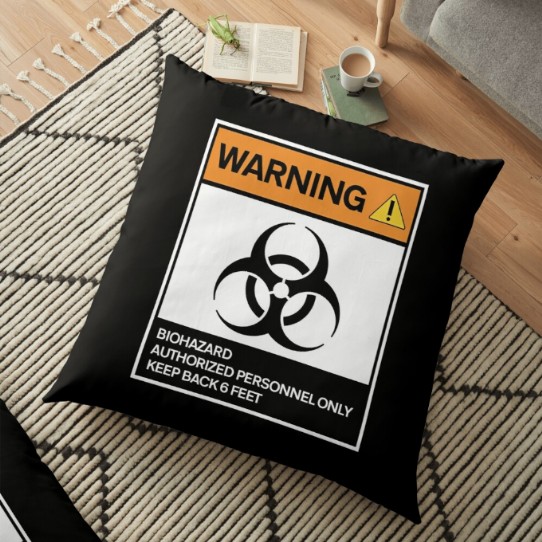 Warning - Biohazard Floor Pillow