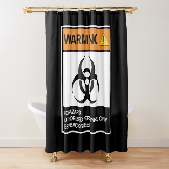 Warning - Biohazard Showercurtain