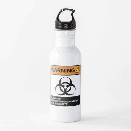 Warning - Biohazard Water Bottle