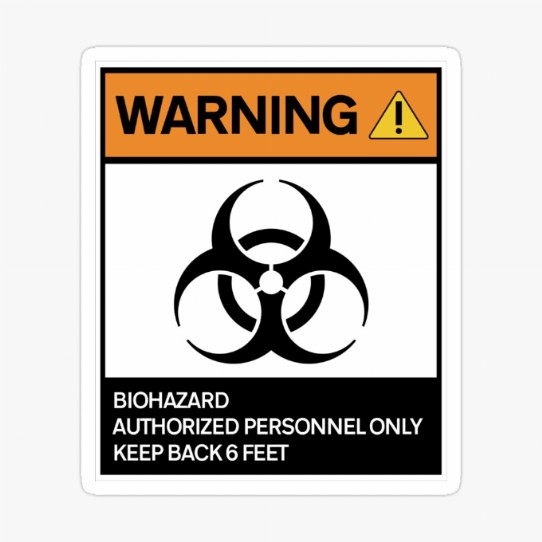Warning - Biohazard sticker