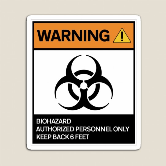 Warning - Biohazard - Magnet