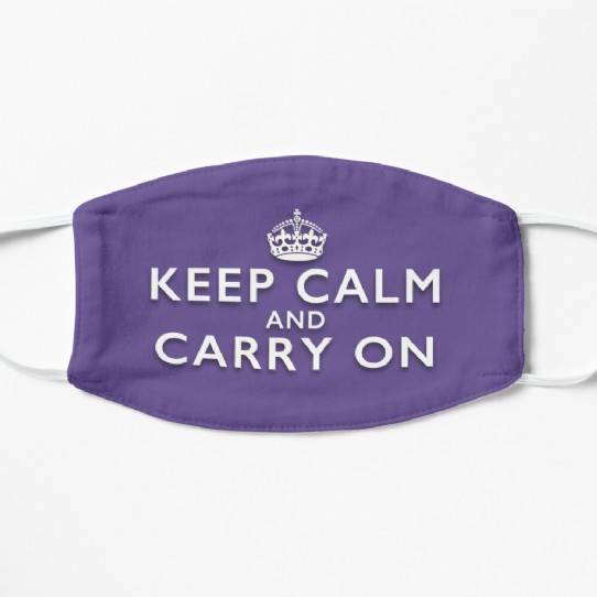 Keep Calm and Carry On - Elizabeth Line Purple Facemask