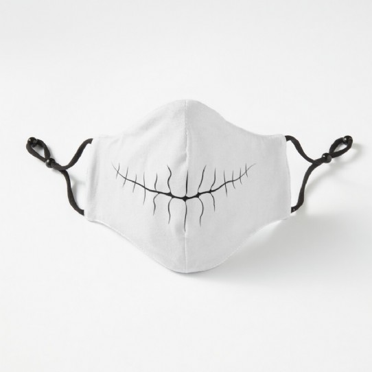 Spooky and creepy stitched mouth facemask