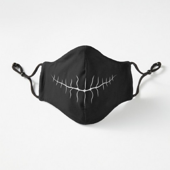 Spooky and creepy stitched mouth facemask