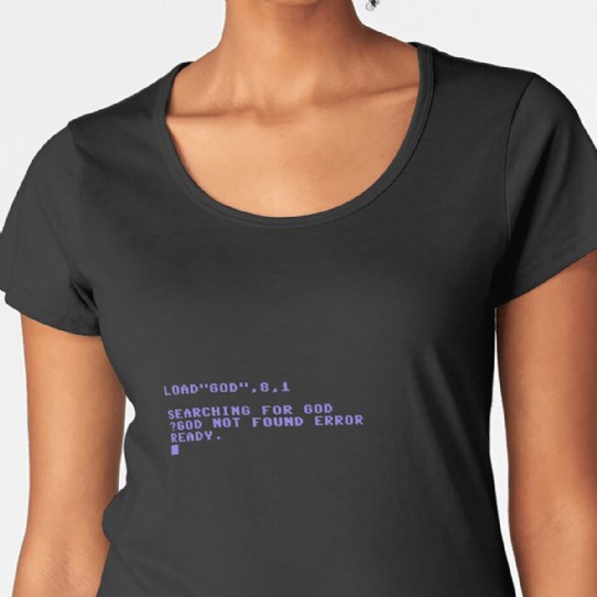 Commodore C64 Load Error - God Not Found Premium Scoop T-Shirt