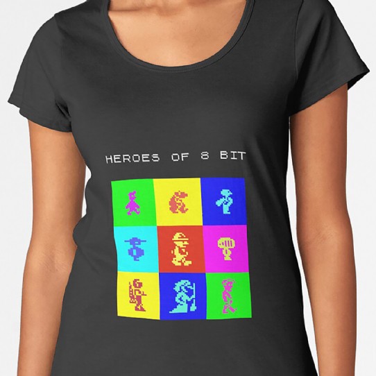 Heroes of 8bit - legends in a handful of pixels Scoop T-shirt