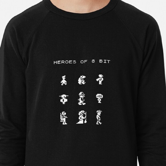 Heroes of 8bit monochrome sweatshirt