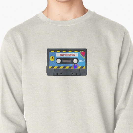 Keep On Raving - Rave Mix Tape Pullover Sweatshirt