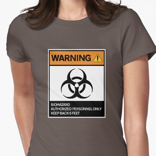 Warning - Biohazard - Fitted T-Shirt