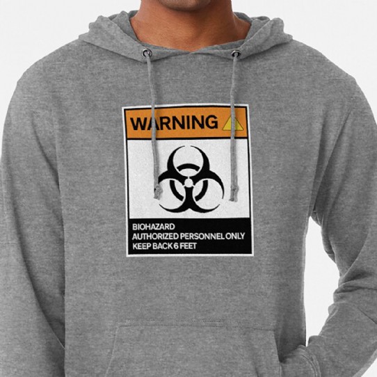  Warning - Biohazard - LIghtweight Hoodie