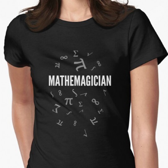 Mathemagician!  Crunching Numbers Like a Superhero! Fitted T-shirt