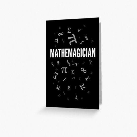 Mathemagician!  Crunching Numbers Like a Superhero! Greeting Card