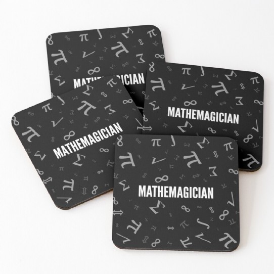 Mathemagician!  Crunching Numbers Like a Superhero! Coaster Set