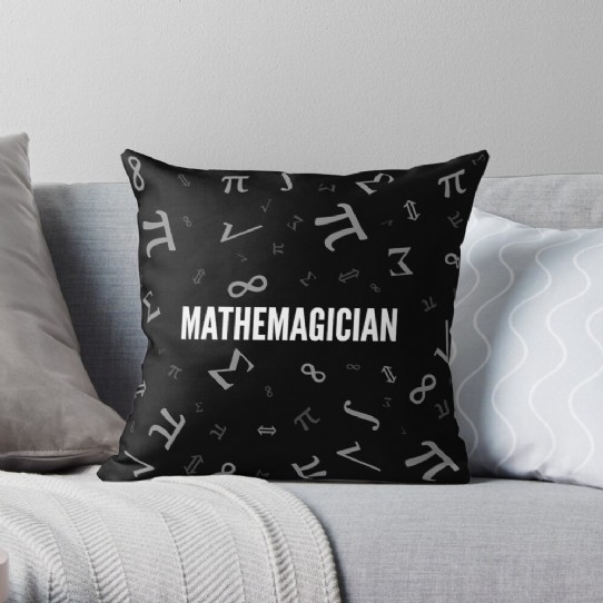 Mathemagician!  Crunching Numbers Like a Superhero! Throw Cushion