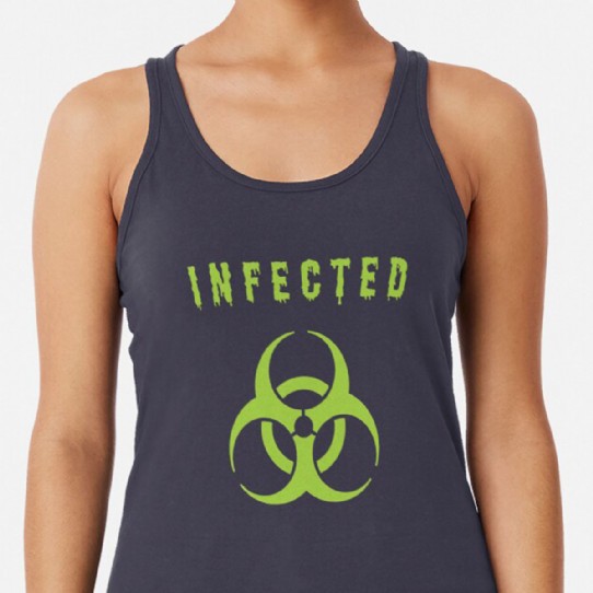 Infected - Let the world know to keep their distance - Racerback tank top
