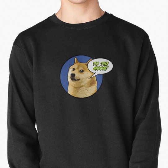 Doge To The Moon!! Pullover Sweatshirt